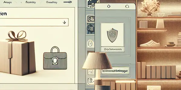 A cozy, discreet setting showcasing adult film products with a focus on privacy and security features.