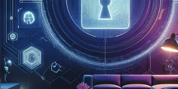 A digital platform interface showcasing adult films, emphasizing privacy and security in a serene, inviting atmosphere.