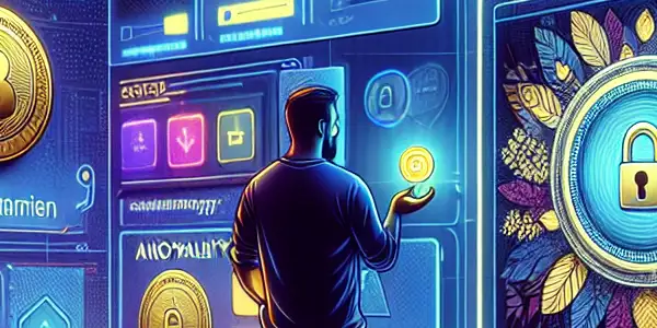 A modern digital marketplace for adult films, featuring secure virtual currency and a user browsing content safely.