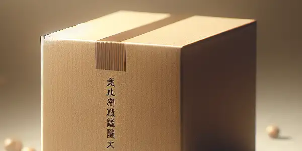 A discreet, unmarked box surrounded by soft lighting, hinting at Japanese AV films and privacy.